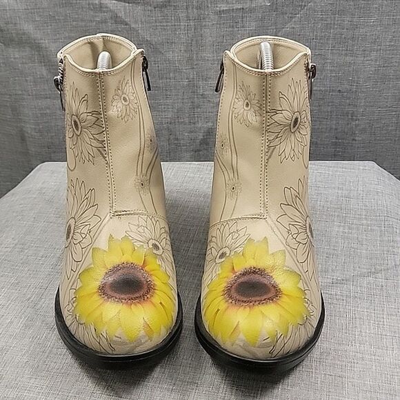Old Gringo Sozey Bootie Sunshine Yellow L3447-2 Goby Women\'s Casual Boots Multi - Yellow Daisy Ankle Boot - Women\